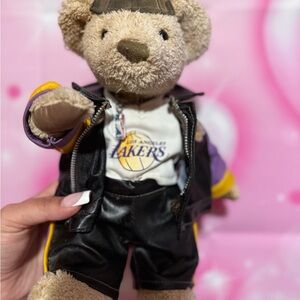 Charming Teddy Bear in Lakers Outfit